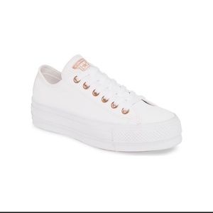 ISO white and rise gold converse!